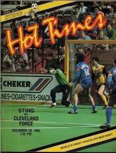 1985-86 Chicago Sting vs. Cleveland Force. December 20, 1985.
