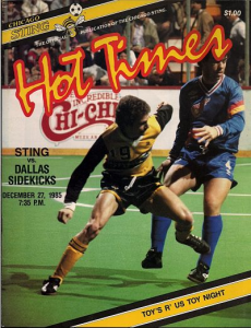 1985-86 Chicago Sting vs. Dallas Sidekicks. December 27th, 1985.