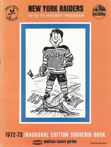 New York Raiders vs. Winnipeg Jets. October 12, 1972